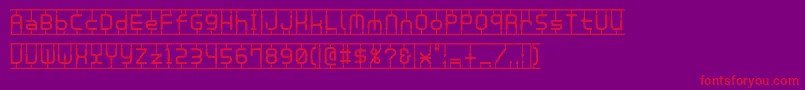 Plamo Font – Red Fonts on Purple Background