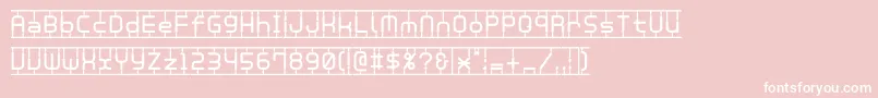Plamo-Schriftart – Weiße Schriften auf rosa Hintergrund