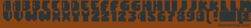 Tomatron Font – Black Fonts on Brown Background