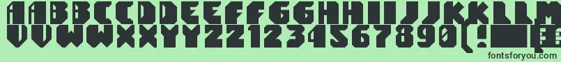 Tomatron Font – Black Fonts on Green Background