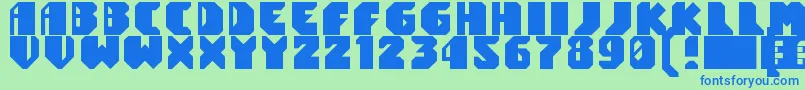 Tomatron Font – Blue Fonts on Green Background