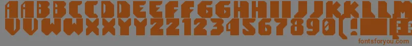 Tomatron Font – Brown Fonts on Gray Background