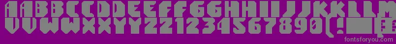 Tomatron Font – Gray Fonts on Purple Background