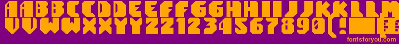 Tomatron Font – Orange Fonts on Purple Background