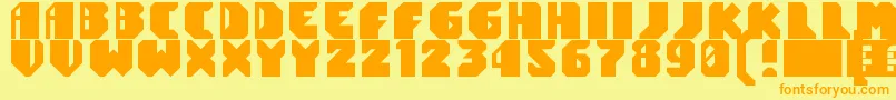 Tomatron Font – Orange Fonts on Yellow Background