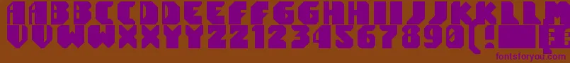 Tomatron Font – Purple Fonts on Brown Background