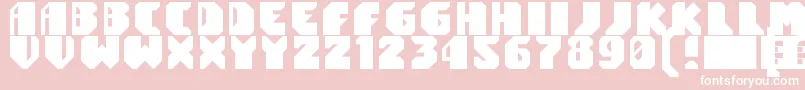 Tomatron Font – White Fonts on Pink Background