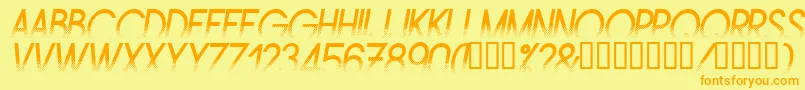 Amsti Font – Orange Fonts on Yellow Background