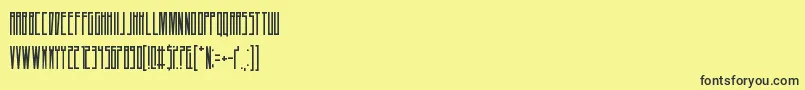 Fonte ADashOfSalt – fontes pretas em um fundo amarelo
