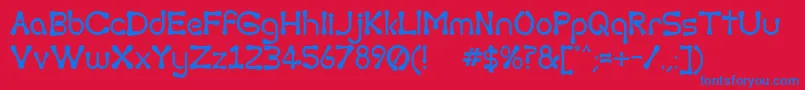 Шрифт TorcingAway – синие шрифты на красном фоне
