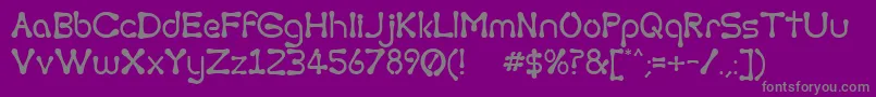 TorcingAway-Schriftart – Graue Schriften auf violettem Hintergrund