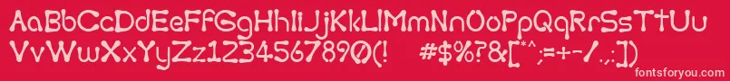 TorcingAway Font – Pink Fonts on Red Background