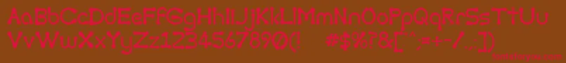 TorcingAway Font – Red Fonts on Brown Background