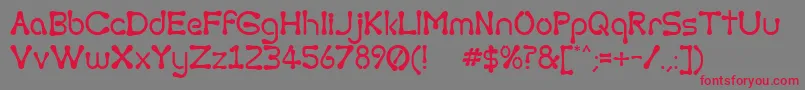 TorcingAway Font – Red Fonts on Gray Background