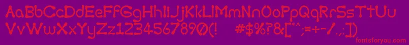 TorcingAway Font – Red Fonts on Purple Background