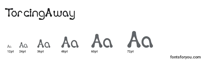 TorcingAway Font Sizes