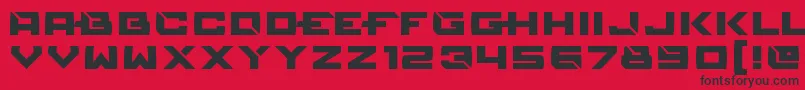 Reconstruct Font – Black Fonts on Red Background