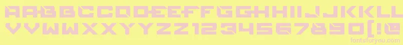 Reconstruct Font – Pink Fonts on Yellow Background