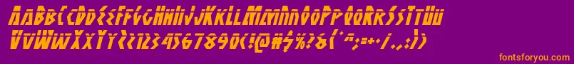 Antikytheralaserital Font – Orange Fonts on Purple Background