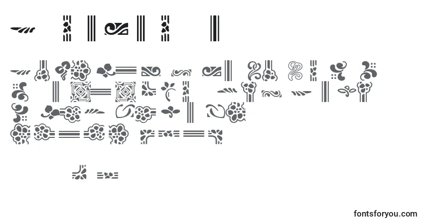 Schriftart AuriolFlowers – Alphabet, Zahlen, spezielle Symbole