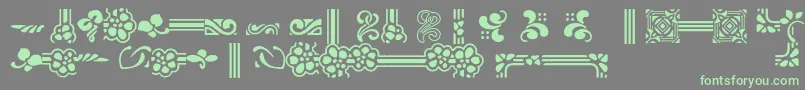 fuente AuriolFlowers – Fuentes Verdes Sobre Fondo Gris