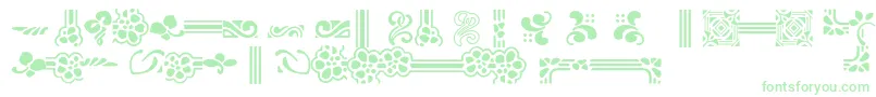 AuriolFlowers Font – Green Fonts on White Background