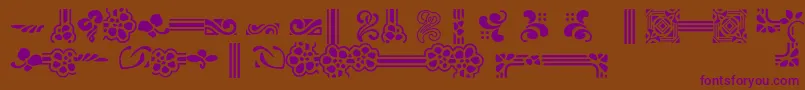 AuriolFlowers Font – Purple Fonts on Brown Background