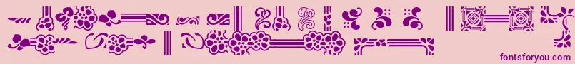 AuriolFlowers Font – Purple Fonts on Pink Background