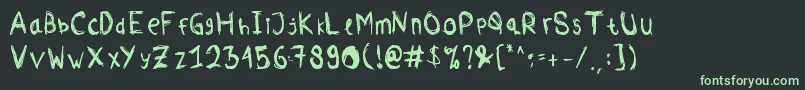 フォントComodorepaper – 黒い背景に緑の文字