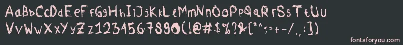 Comodorepaper Font – Pink Fonts on Black Background