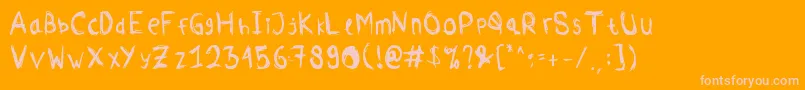 Comodorepaper Font – Pink Fonts on Orange Background