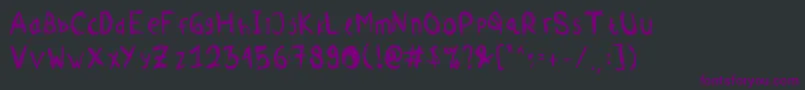 Шрифт Comodorepaper – фиолетовые шрифты на чёрном фоне