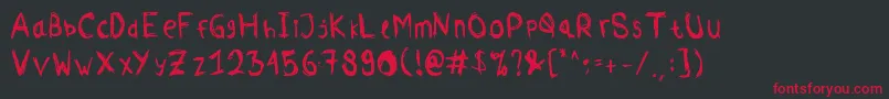 Comodorepaper Font – Red Fonts on Black Background