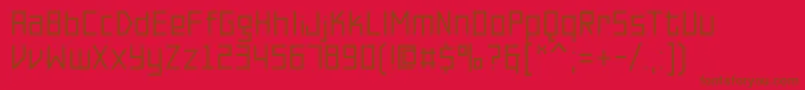 PfonlinetwoproSingle Font – Brown Fonts on Red Background