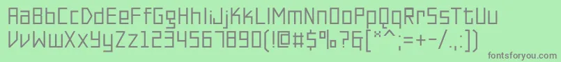 PfonlinetwoproSingle-fontti – harmaat kirjasimet vihreällä taustalla