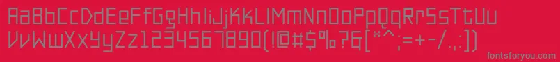 PfonlinetwoproSingle Font – Gray Fonts on Red Background