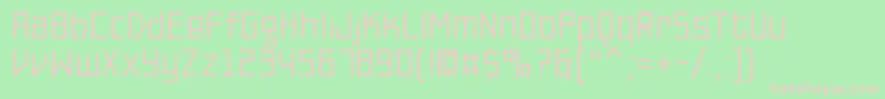 PfonlinetwoproSingle Font – Pink Fonts on Green Background