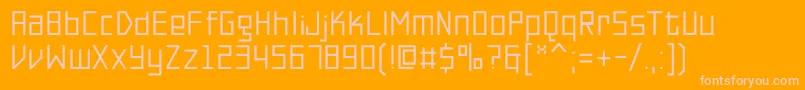 PfonlinetwoproSingle Font – Pink Fonts on Orange Background