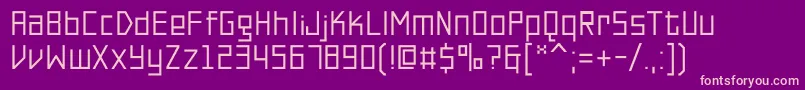 PfonlinetwoproSingle Font – Pink Fonts on Purple Background