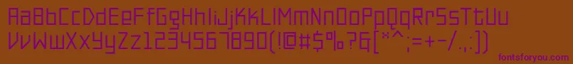 PfonlinetwoproSingle Font – Purple Fonts on Brown Background