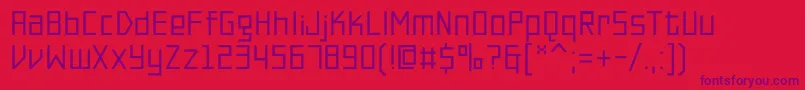 PfonlinetwoproSingle Font – Purple Fonts on Red Background