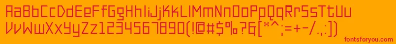 PfonlinetwoproSingle Font – Red Fonts on Orange Background