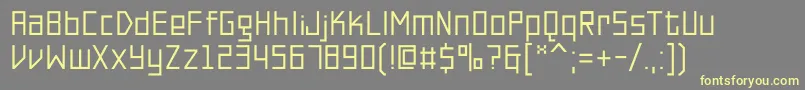 PfonlinetwoproSingle Font – Yellow Fonts on Gray Background