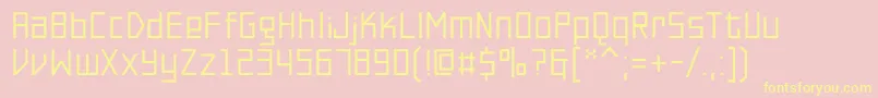 PfonlinetwoproSingle Font – Yellow Fonts on Pink Background