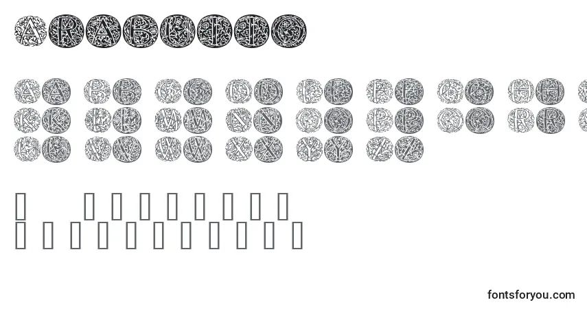 Шрифт Arabutto – алфавит, цифры, специальные символы