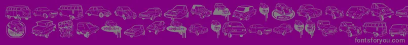 More about UglyCars Font UglyCars Font – Gray Fonts on Purple Background