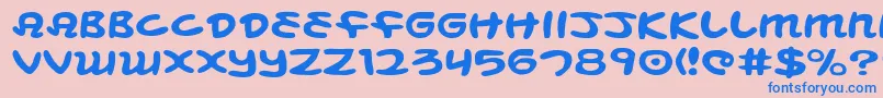 Mbeanse Font – Blue Fonts on Pink Background