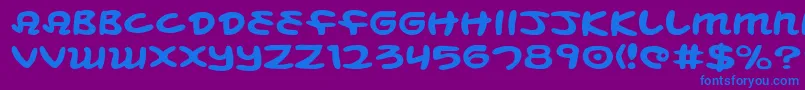 Mbeanse Font – Blue Fonts on Purple Background