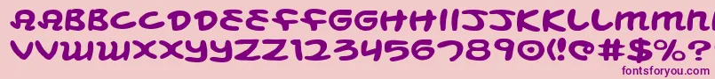 Mbeanse Font – Purple Fonts on Pink Background
