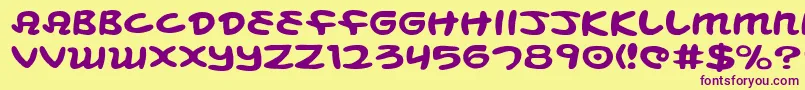 Mbeanse Font – Purple Fonts on Yellow Background
